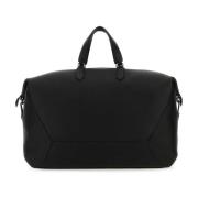 Alexander McQueen Svart läder Edge reseväska Black, Herr