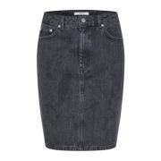 Gestuz Elegant Denimkjol Gray, Dam