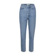 Gestuz Löst sittande högmidjade mom jeans Blue, Dam