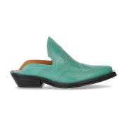 Ganni Loafers Green, Dam