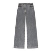 Etro Höga midjevida ben jeans Gray, Dam