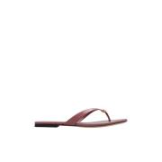 Tory Burch Läder flip-flops Pink, Dam