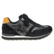 Gabor Trendig Läder Python Print Sneaker Black, Dam