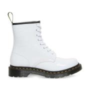 Dr. Martens Vita Croc Emboss Lace-Up Booties White, Dam