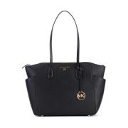 Michael Kors Svart Saffiano Läder Axelväska Black, Dam