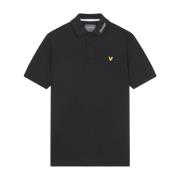 Lyle & Scott Tech Krage Logo Polo Shirt Black, Herr