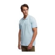 Brooks Brothers Slim-fit korta ärmar Pique Polo Skjorta Blue, Herr