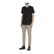 Dondup Bomull Herr T-Shirt Kollektion Black, Herr