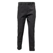 Emporio Armani Svarta Bomulls Chinos för Män Black, Herr