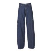 Haikure Cargo Loose-fit Jeans för Kvinnor Blue, Dam