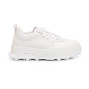 Jil Sander Vita Lädersneakers för Män White, Herr