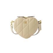 Coach Pre-owned Pre-owned Läder axelremsvskor Beige, Dam