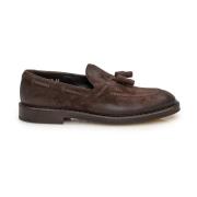 Doucal's Brun läder Tassel Moc Loafers Brown, Herr