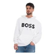 Boss Oversized Hoodie White, Herr