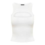 Dsquared2 Crop Ärmlös topp - Top Stil White, Dam