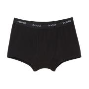 Boggi Milano Stretch bomull Jersey Boxershorts Black, Herr