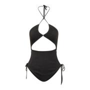 Andrea Adamo Ärmlös Bodysuit - Top Stil Black, Dam