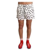Dolce & Gabbana Vita Polka Dot Strandkläder Shorts Badkläder White, He...