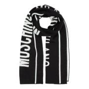 Moschino Svart Ullsjal Black, Dam