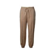 Jil Sander Beige Gabardine Byxor Beige, Dam