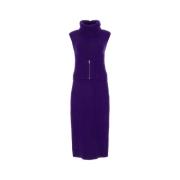 Jil Sander Lila blandning stickad klänning Purple, Dam
