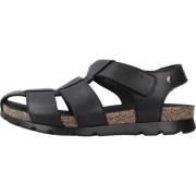 Panama Jack Velcro Platta Sandaler för Män Black, Herr