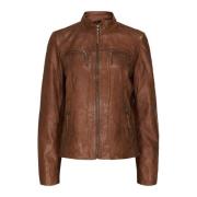 Notyz Leather Jackets Brown, Dam