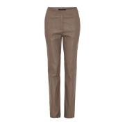 Btfcph Avslappnade Stretch Läderbyxor 100172 Taupe Brown, Dam