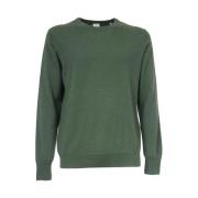 Aspesi Cashmere Ribbstickad Crewneck Tröja Green, Herr