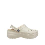 Crocs Mysiga och stiliga klassiska plattformsandaler Beige, Dam