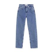 Calvin Klein Jeans Miljövänliga höga jeans Blue, Dam