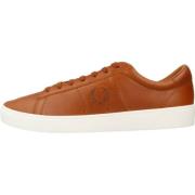 Fred Perry Vaxad Läder Sneakers Brown, Herr