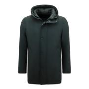 Enos Designer Parkas för män - Tvådelad jacka -8518 Black, Herr