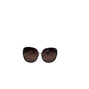 Gucci Vintage Pre-owned Plast solglasgon Brown, Dam