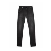 Diesel Beqväm Straight Jeans för Män Black, Herr