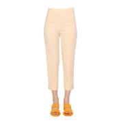 Boutique Moschino Cropped Trousers Beige, Dam