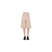 Ami Paris Långa shorts Beige, Dam