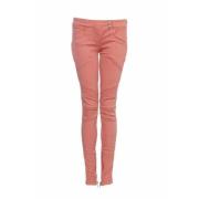 Balmain Pre-owned biker jeans Pink, Dam