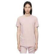 Rick Owens Kortärmad T-shirt i Bomull Pink, Dam