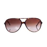 Chanel Vintage Pre-owned Plast solglasgon Brown, Dam