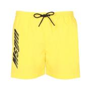 Msgm Logotyptryckshorts Yellow, Herr