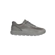 Geox Svart Nappa Mocka Sneakers Gray, Herr