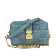 Louis Vuitton Vintage Pre-owned Läder crossbodyvskor Blue, Dam