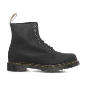 Dr. Martens Svarta Läderankelboots för Män Black, Herr