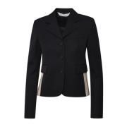 Palm Angels Svart ullblandad blazer Black, Dam