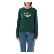 A.p.c. Elegant Sweatshirt för Kvinnor Green, Dam