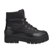 Tommy Hilfiger Svarta Monogram Utomhus Ankelboots Black, Dam