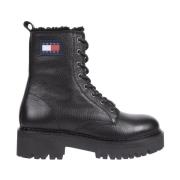 Tommy Jeans Svarta Urban Tumbled Ankelboots Black, Dam