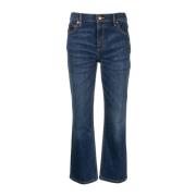 Tory Burch Blå Jeans med 3,5 cm Klack Blue, Dam