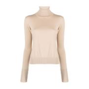 Patrizia Pepe Bas Stickad Topp Beige, Dam